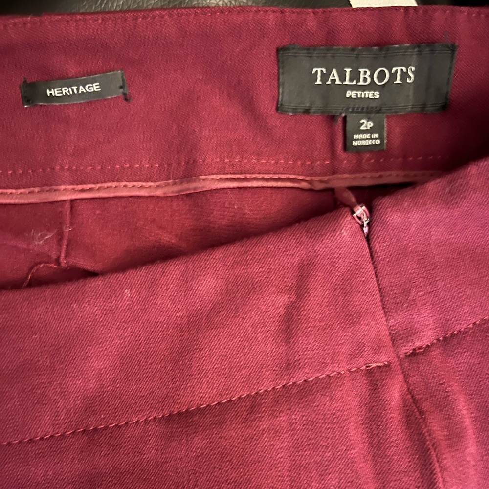 Talbots Maroon Trousers - Picture 4 of 5